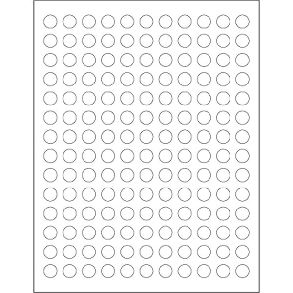 Bondad 0.5 in. White Circle Laser Labels, 15400PK BO3349542 - main